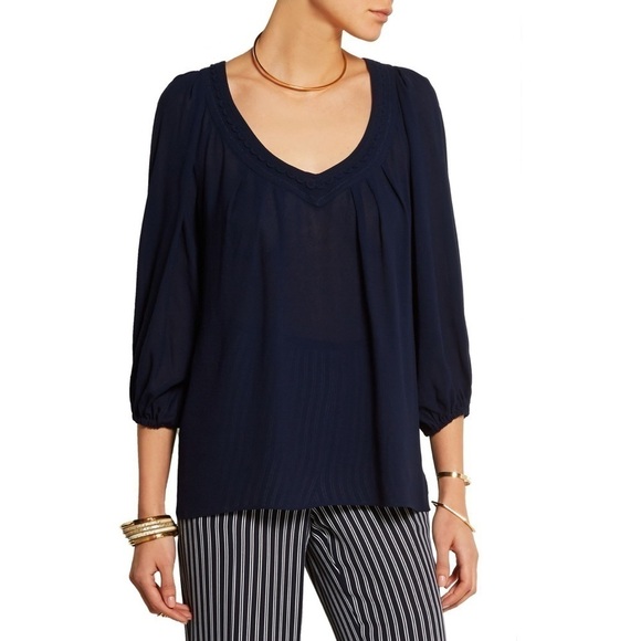 NWT Diane Von Furstenberg Davi Chiffon Blouse - Picture 1 of 12